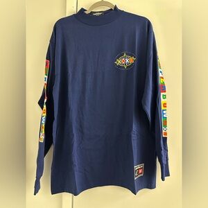 Vintage 1998 Superbowl XXXII Long Sleeve Mock Neck Shirt Size M
